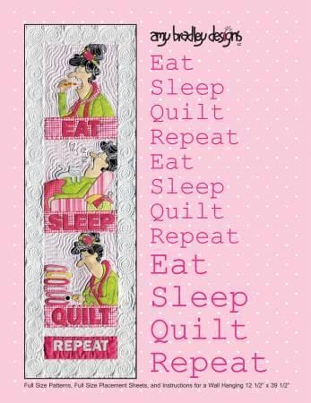 Eat Sleep Quilt Applique Pack with Pattern Checker Distributors 