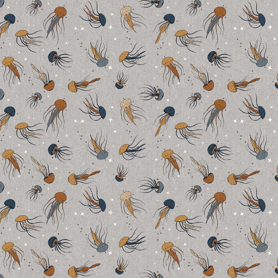 Figo - Calm Waters - Jelly Fish Gray Figo Fabrics 