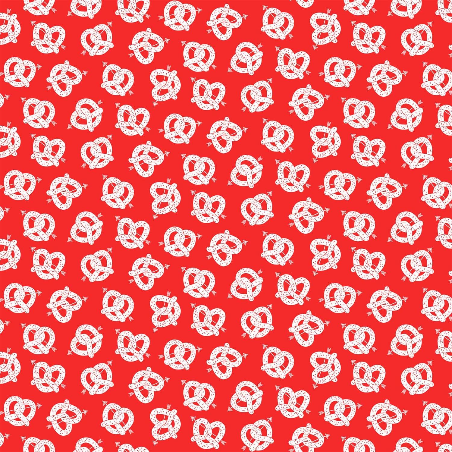 FIGO- Love in Bloom - Pretzels Red Figo Fabrics 