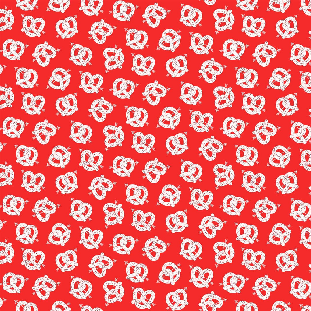 FIGO- Love in Bloom - Pretzels Red Figo Fabrics 