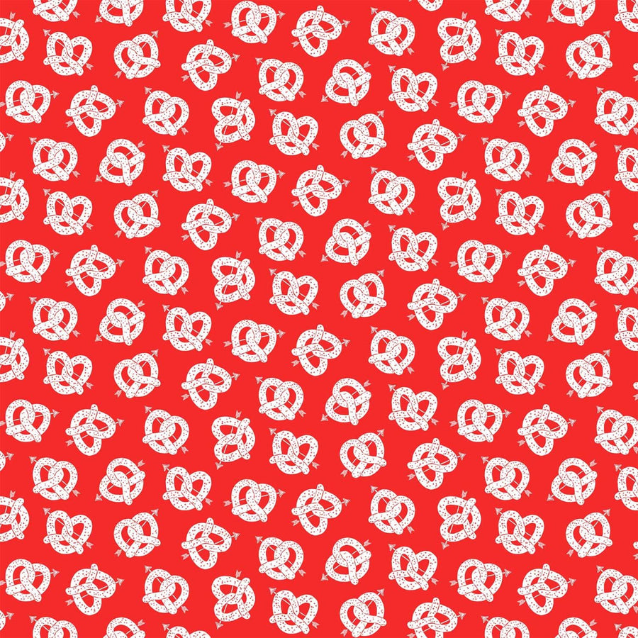 FIGO- Love in Bloom - Pretzels Red Figo Fabrics 