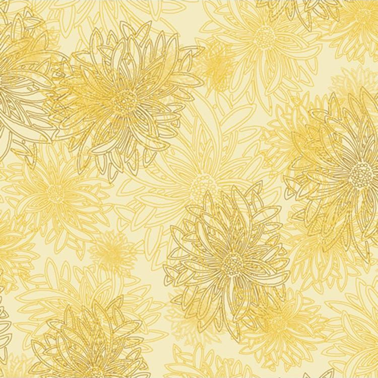 Art Gallery - Floral Elements - Custard Art Gallery Fabrics 