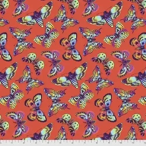 Daydreamer - Butterfly Kisses - Papaya FreeSpirit Fabrics 