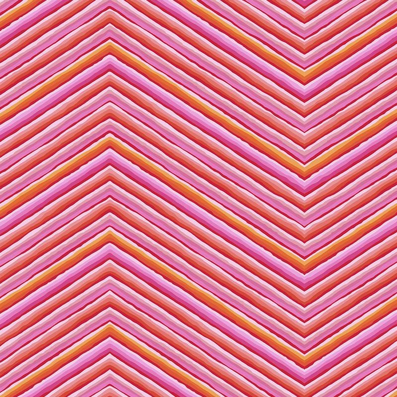 FreeSpirit - Kaffe Fasset Collective -  Chevron Stripe Pink FreeSpirit Fabrics 