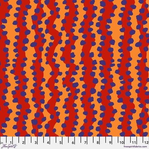 FreeSpirit -  Kaffe Fassett Collective - Bubble Stripe Red FreeSpirit Fabrics 