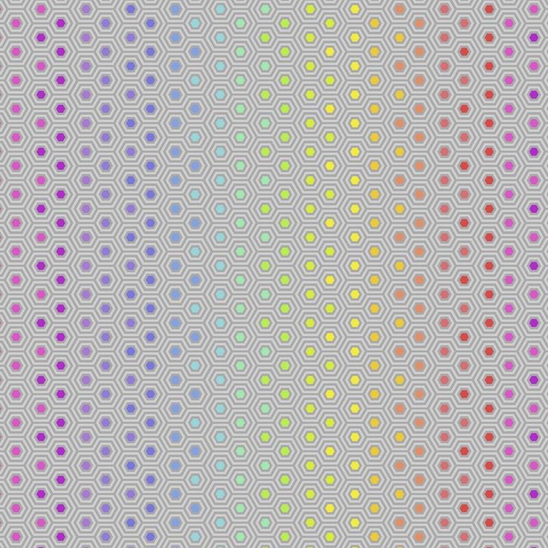 FreeSpirit - Tula's True Colors - Hexy Rainbow Dove FreeSpirit Fabrics 