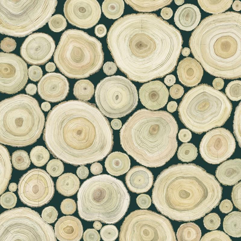 FreeSpirit - Woodland Blooms - Alnwick Logs Forest FreeSpirit Fabrics 