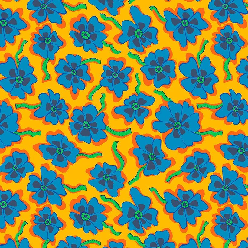 Kaffe Fasset Collective - Camo Flower Yellow PWBM088.YELLOW