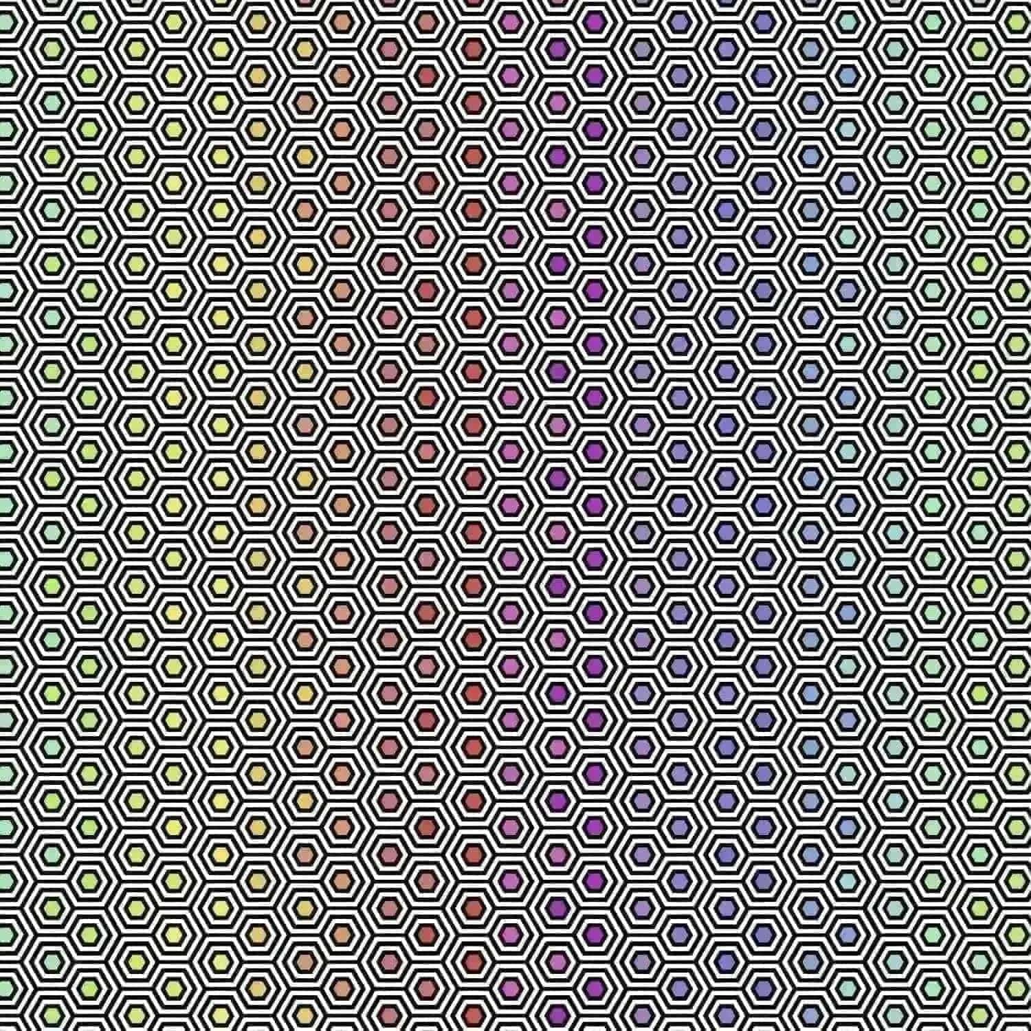 Linework - Hexy Rainbow Ink FreeSpirit Fabrics 