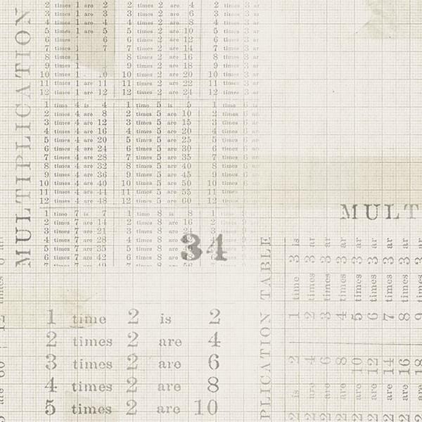 Monochrome - Multiplication Table Parchment PWTH106.PARCH