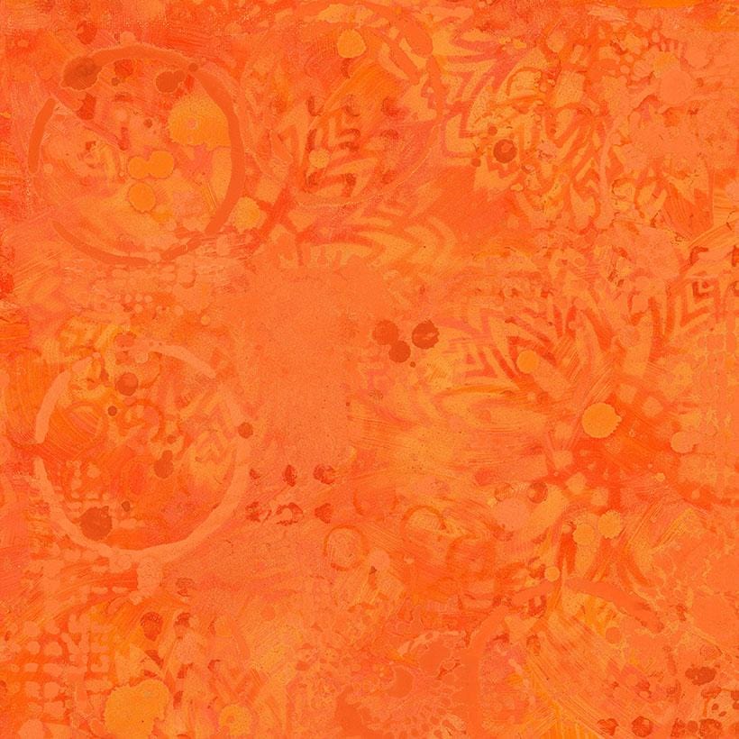 Textures - Tonal Graffiti Orange FreeSpirit Fabrics 