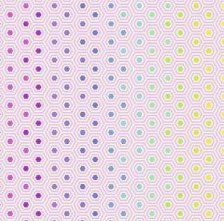 Tula's True Colors - Hexy Rainbow - Shell FreeSpirit Fabrics 