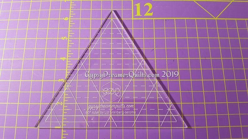 GDQ 5.5" 60° Triangle Ruler Gypsy Dreamer Quilts 