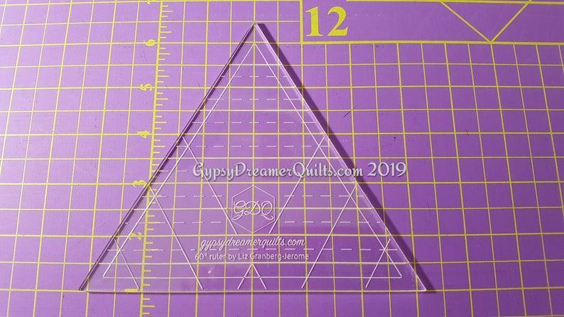 GDQ 5.5" 60° Triangle Ruler Gypsy Dreamer Quilts 