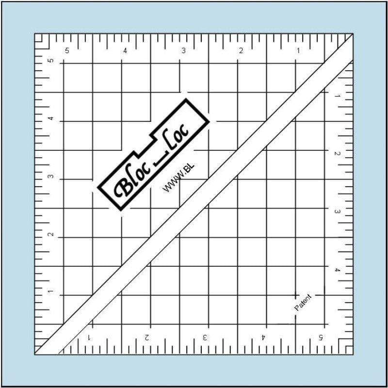 Half Square Triangle Ruler - 5.5" x 5.5" USAUS INC/ BLOC LOC 