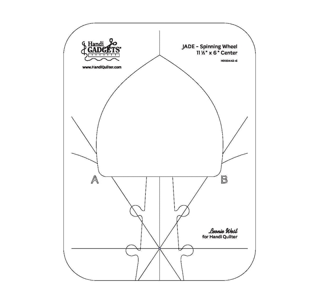 Handi Quilter - Jade Spinning Wheel (6 inch Center) Template Handi Quilter 