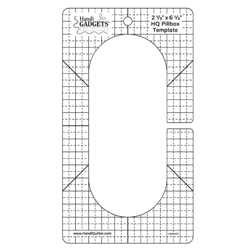 Handi Quilter - Pillbox Template 2.5 inch x 6.5 inch Handi Quilter 