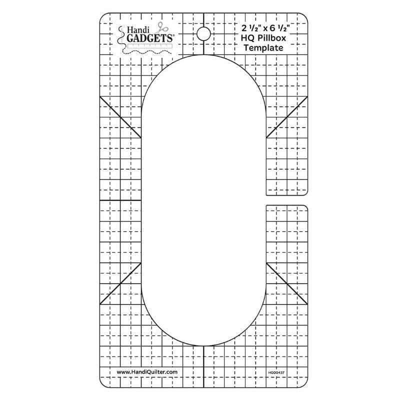 Handi Quilter - Pillbox Template 2.5 inch x 6.5 inch Handi Quilter 