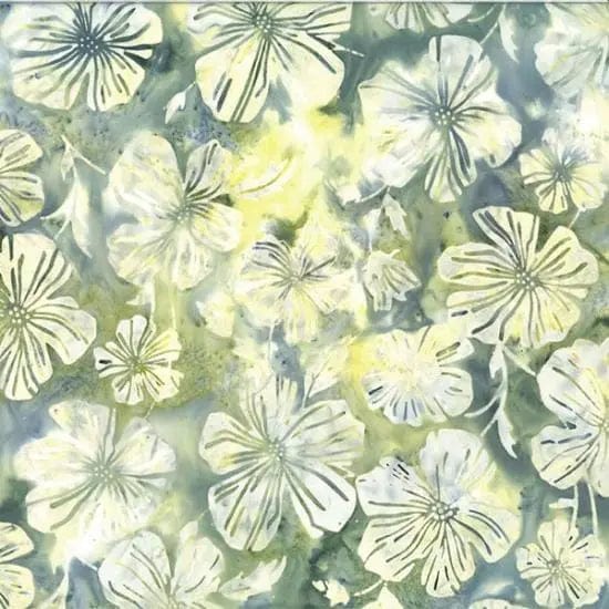 On the Veranda - Daisy Blockprint - Celadon Hoffman Fabrics/CIT 