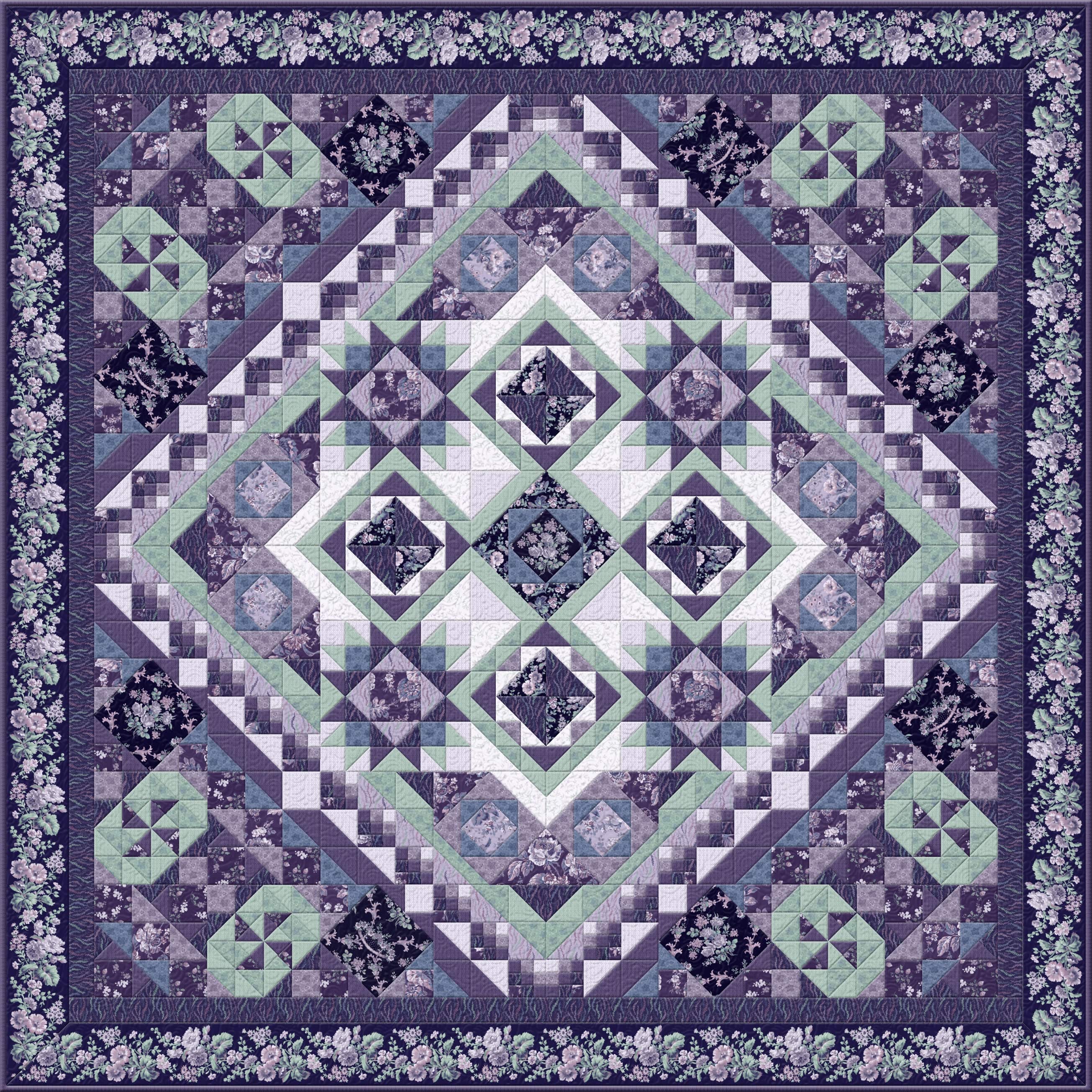 Aubergine Block of the Month - Begins January 2023 IN HOUSE 