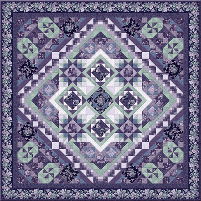 Image of Aubergine quilt.