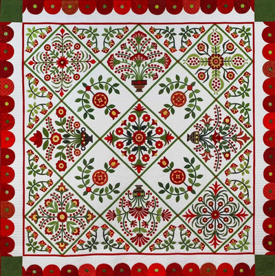 Image of Bed of Roses quilt.