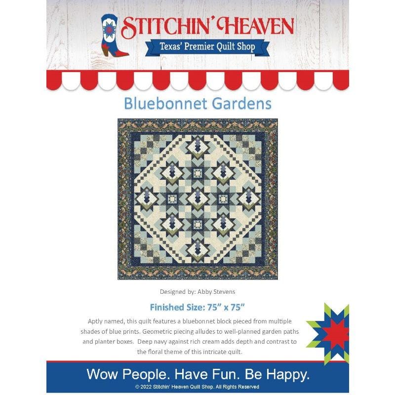 Bluebonnet Gardens Digital Quilt Pattern by Stitchin' Heaven IN HOUSE 