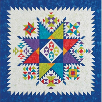 Image of Carnival Sampler quilt.