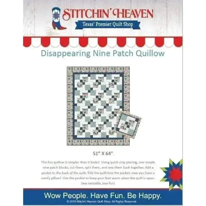 Digital Download - Disappearing Nine Patch Quillow Pattern by Stitchin ...