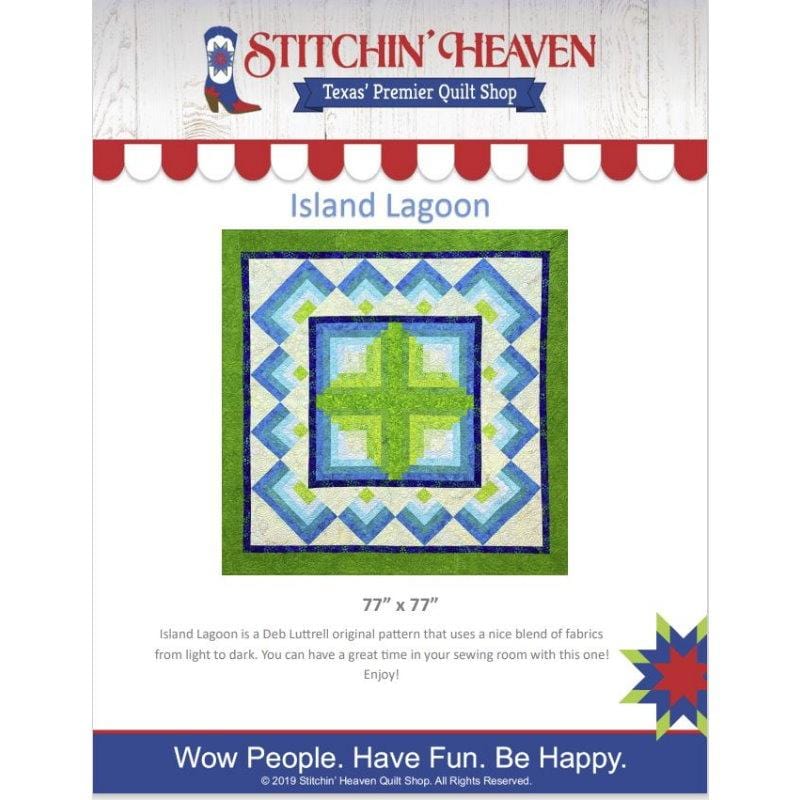 Digital Download - Island Lagoon Quilt Pattern by Stitchin' Heaven IN HOUSE 