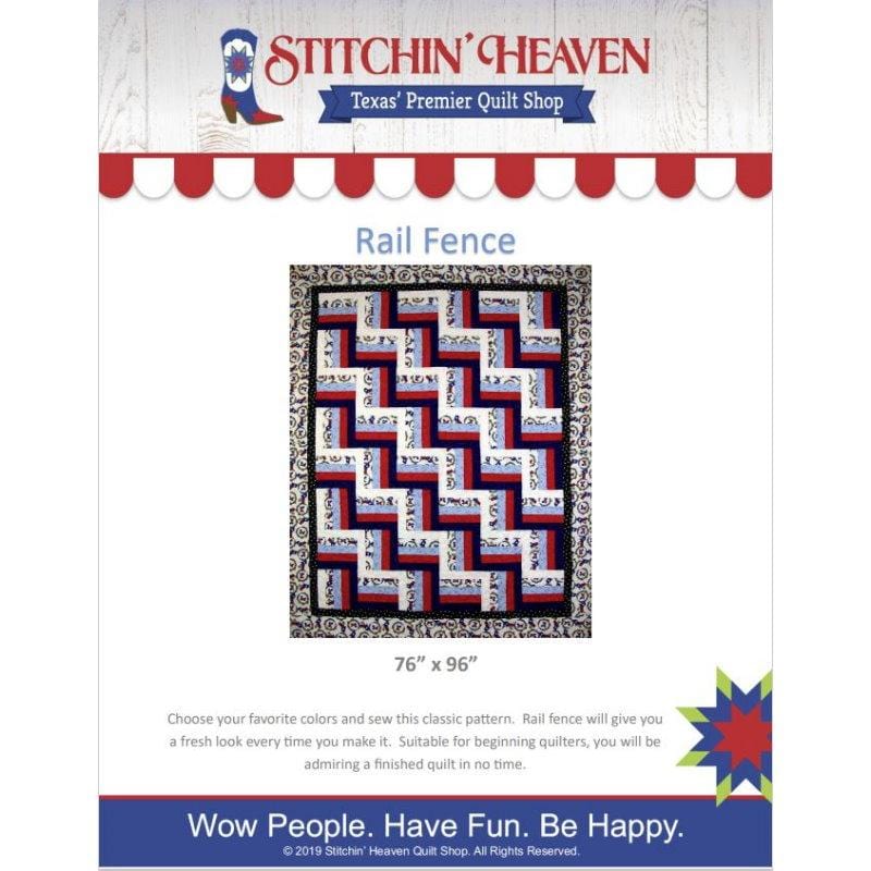 Digital Download - Rail Fence Quilt Pattern by Stitchin' Heaven IN HOUSE 