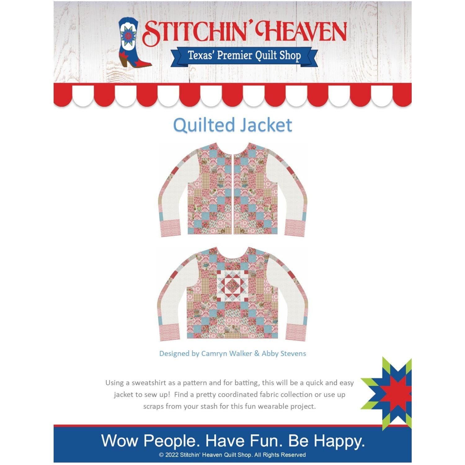 Quilted Jacket - Printed Quilt Pattern by Stitchin' Heaven IN HOUSE 