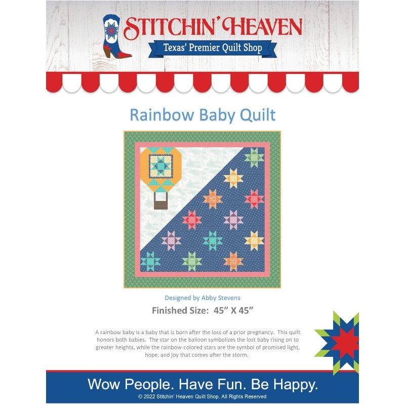 Rainbow Baby - Printed Quilt Pattern by Stitchin' Heaven IN HOUSE 