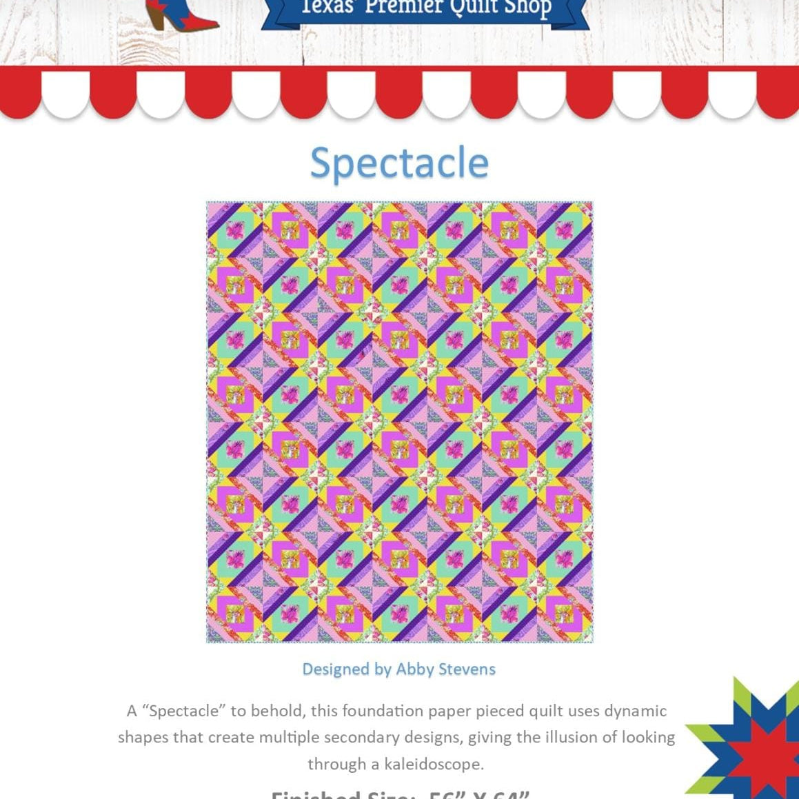 Spectacle Printed Quilt Pattern IN HOUSE 