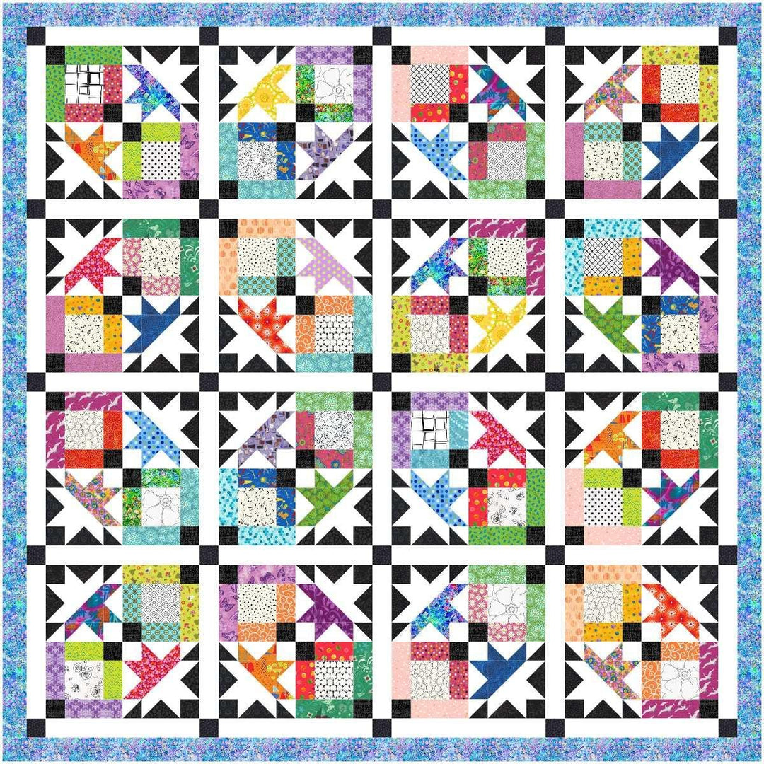 Star Dance Scrappy Quilt Kit IN HOUSE 