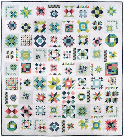 Image of Modern Summer Moon quilt.