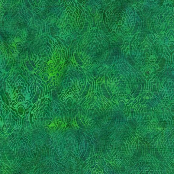 Baroque - Elegant Ogee Green Apple Island Batik, Inc. 