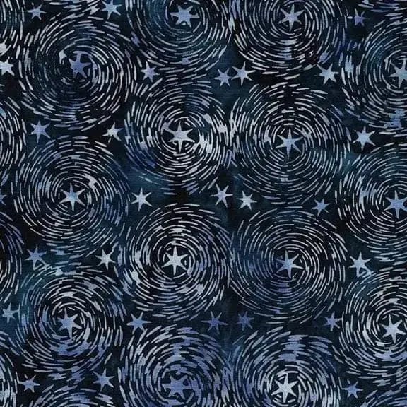 Island Batik - Star Swirl Blueberry Island Batik, Inc. 