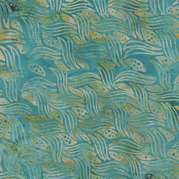 Island Batik - Copperfield - Waves and Bubbles Gecko Island Batik, Inc. 