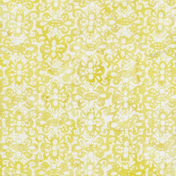 Island Batik - Honey Blue - Floral Swirl Lace Parchment Island Batik, Inc. 