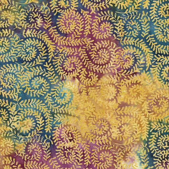 Island Batik - Pumpkin Spice - Spiral Leaves Beaujolais Island Batik, Inc. 