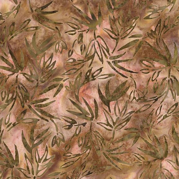 Island Batik - Tranquility - Bamboo Leaves Nutmeg Island Batik, Inc. 