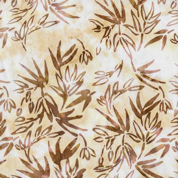 Island Batik - Tranquility - Bamboo Leaves Wheat Island Batik, Inc. 