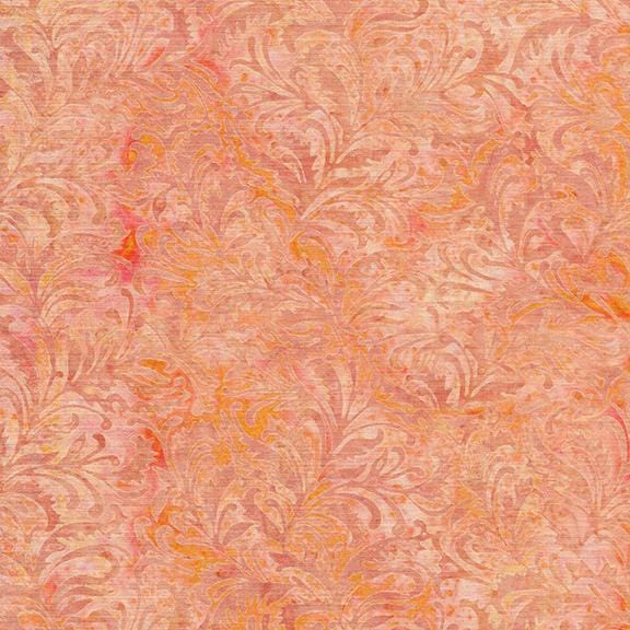 Island Batik - Vertical Vine Orange Cantaloupe Island Batik, Inc. 