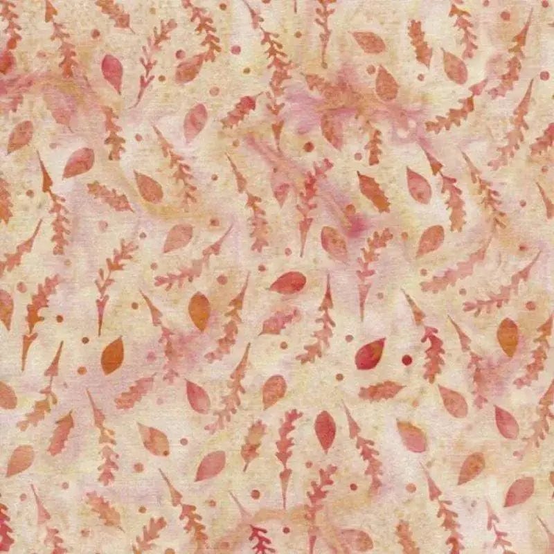 Island Batik - Wondrous - Sprigs and Leaves Salmon Island Batik, Inc. 