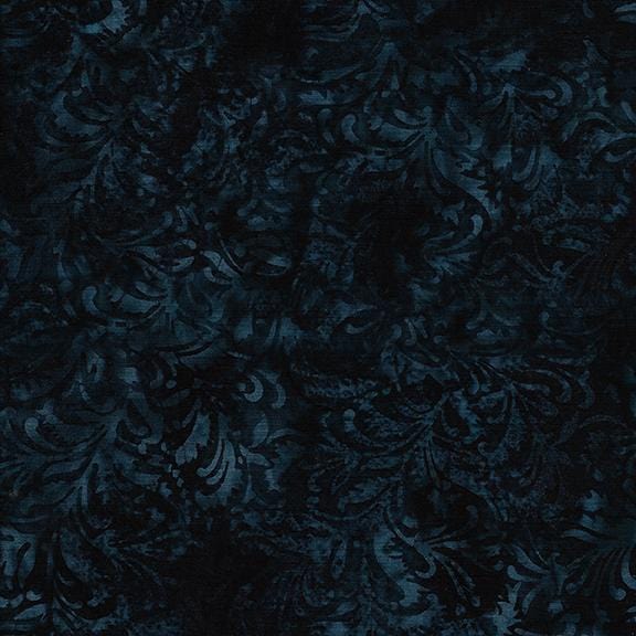 Midnight Glow- Flourish Swirl Navy Island Batik, Inc. 