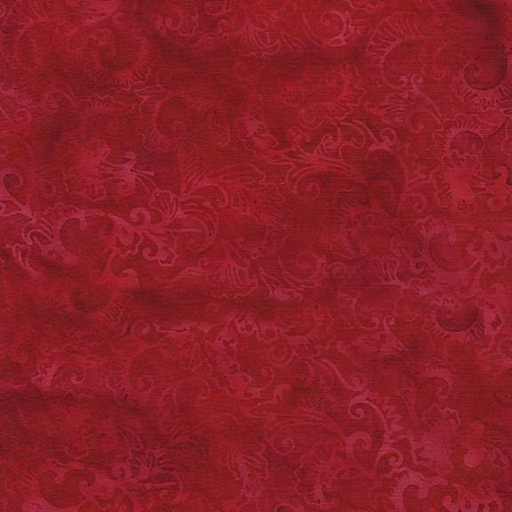 Midnight Glow- Vertical Vine Red Candy Island Batik, Inc. 