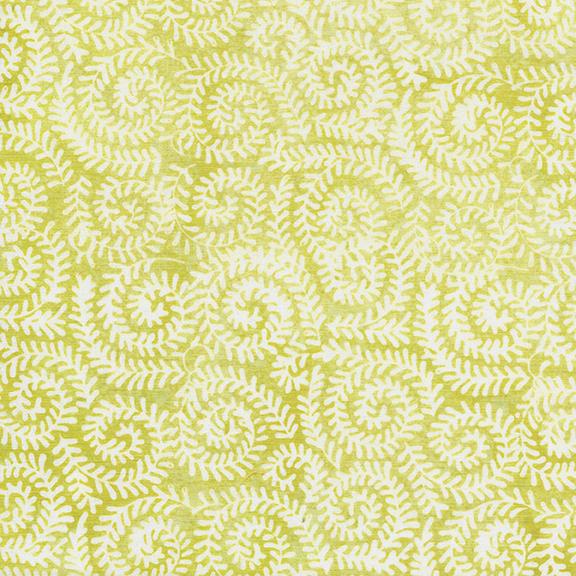 Moutain Gems - Spiral Leaves Chartreuse Island Batik, Inc. 