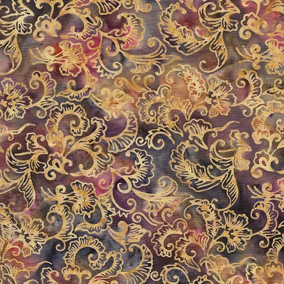 Victorian - Floral Leaves Multi Peach Island Batik, Inc. 