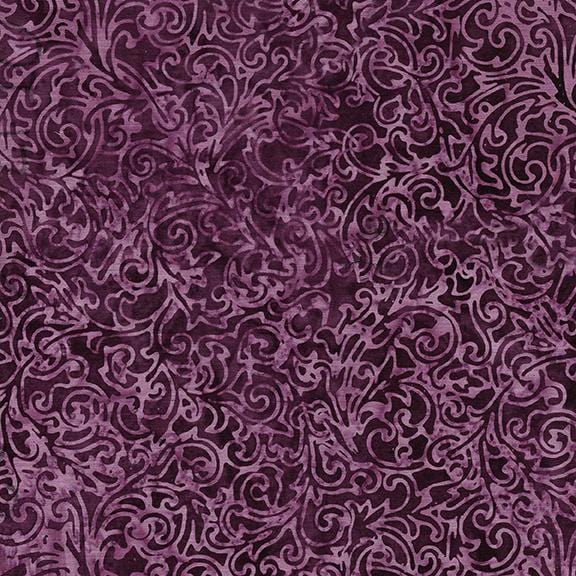 Victorian - Florish Swirl Purple Grape Island Batik, Inc. 